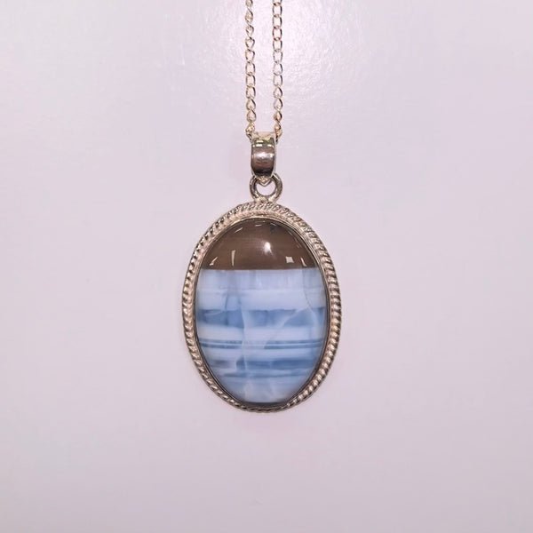 Owyhee Blue Opal Pendant & Chain
