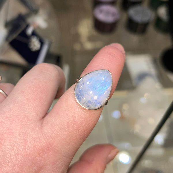 Blue Moonstone Ring