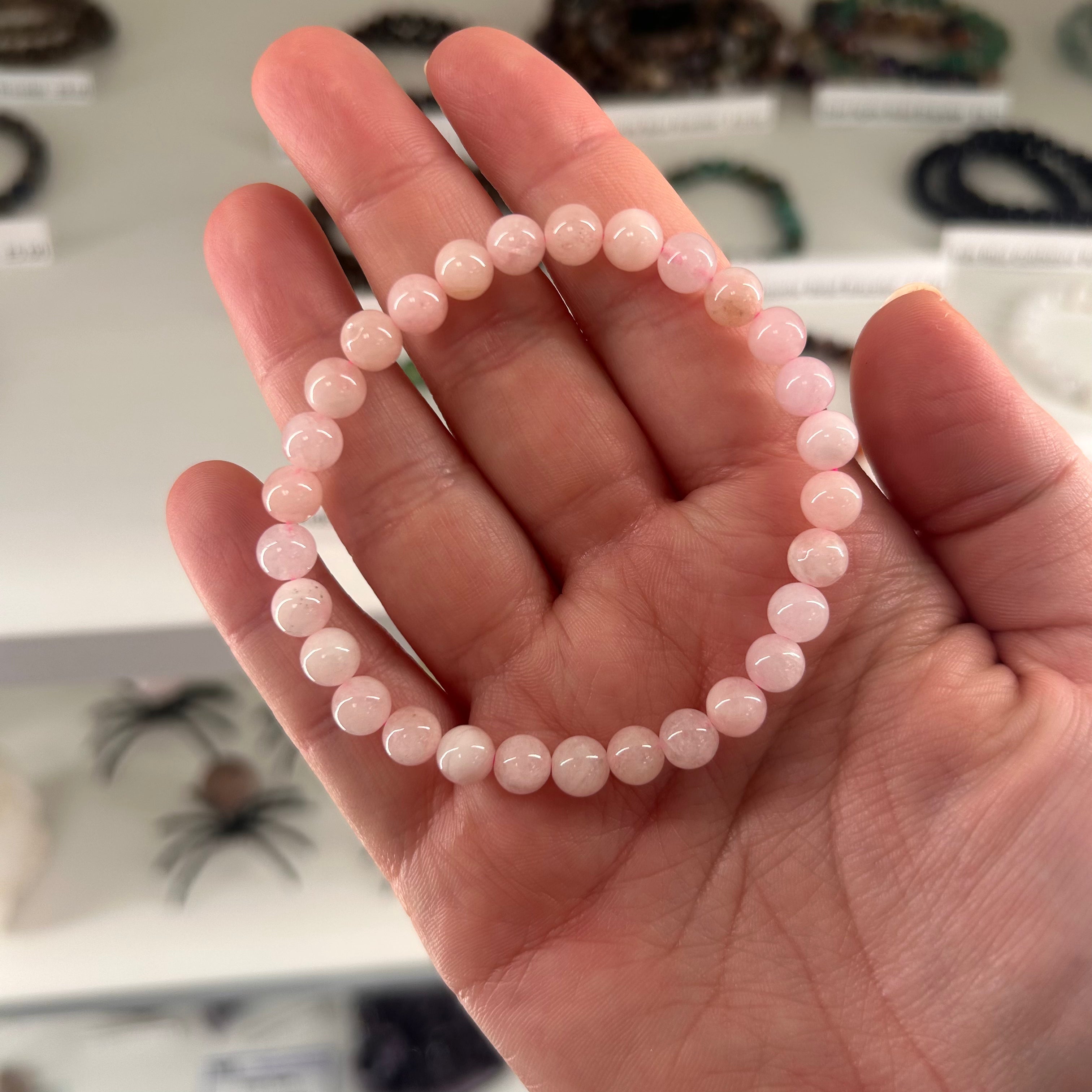 Pink Morganite Bead Bracelet
