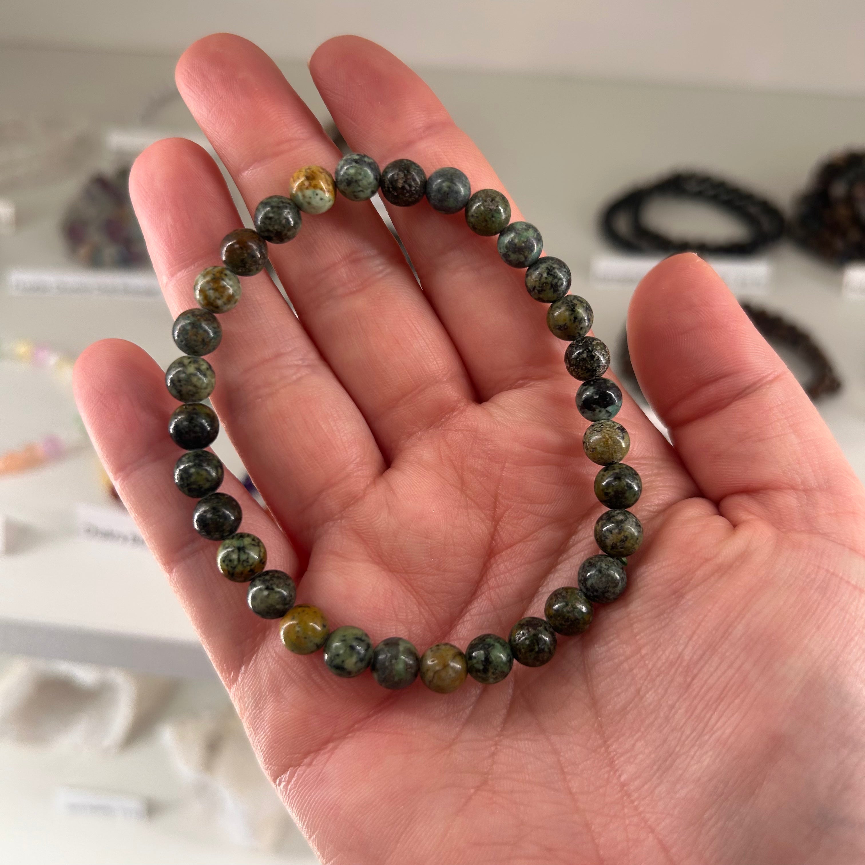 20.5cm African Turquoise Bead Bracelet