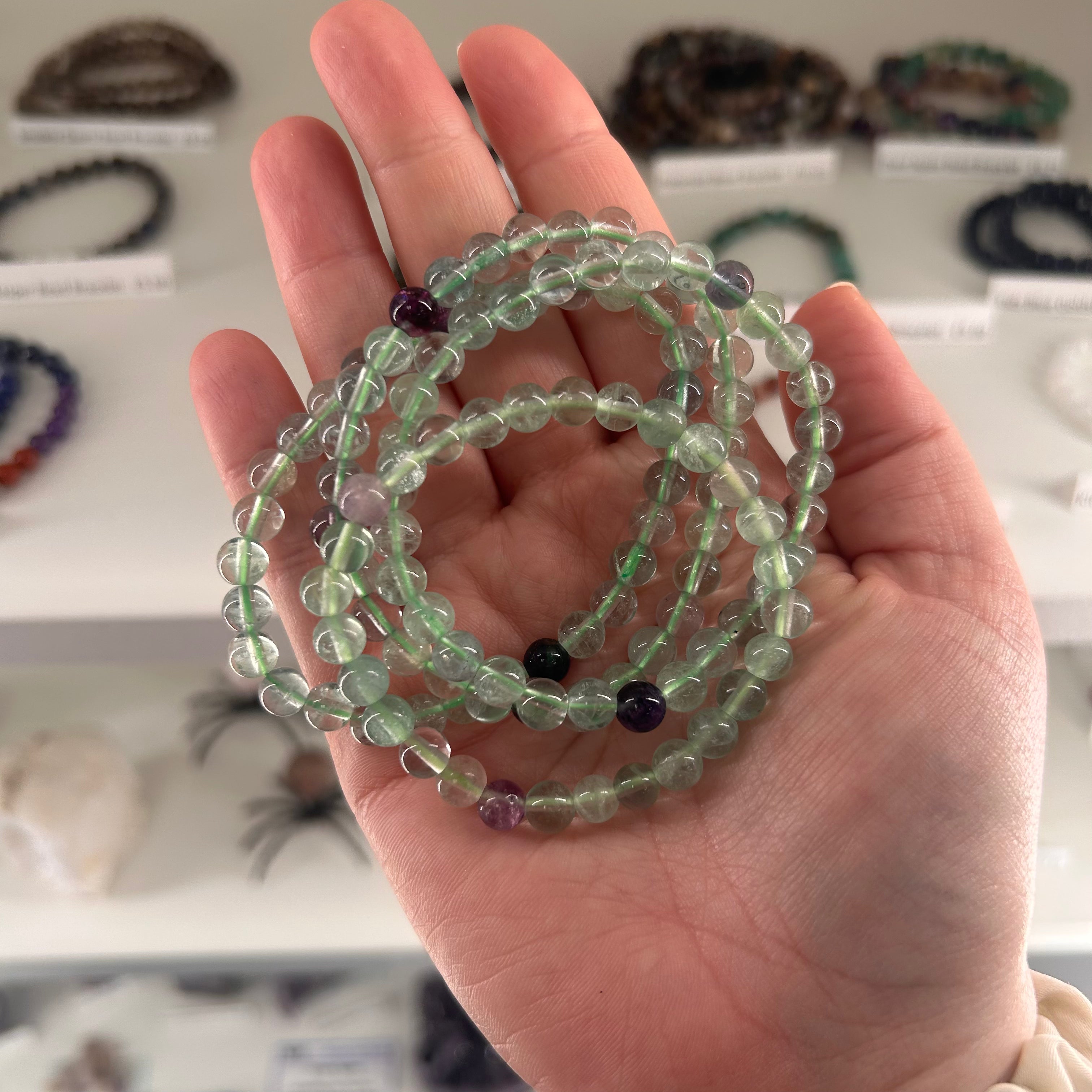 Fluorite Bead Bracelet