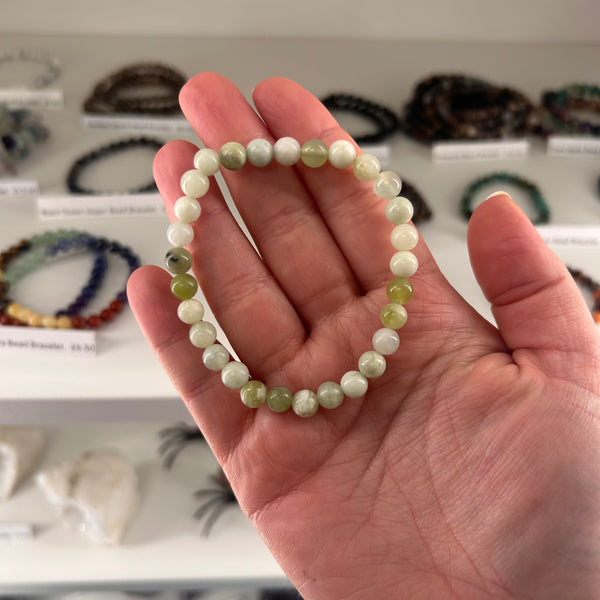 New Jade & Serpentine Bead Bracelet