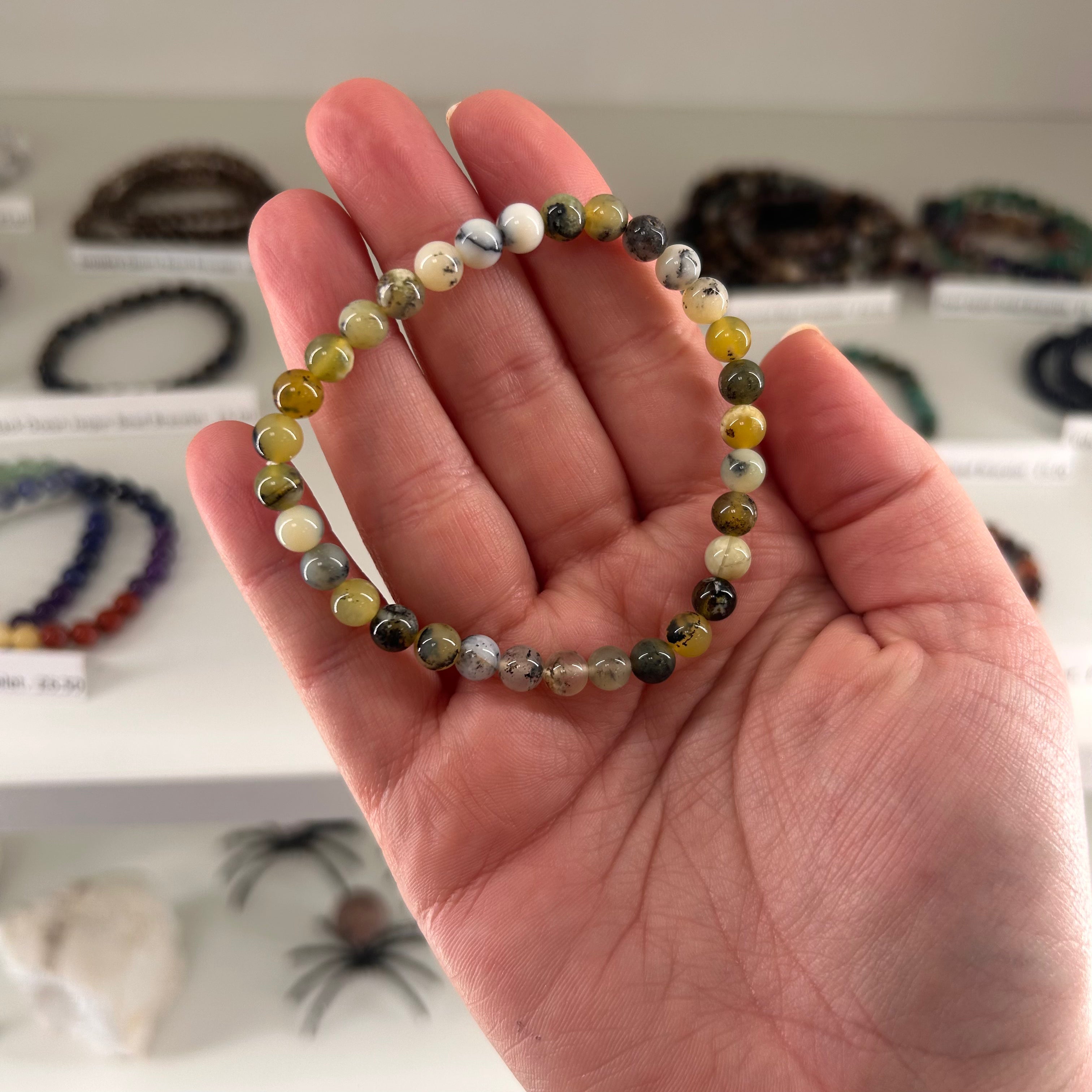 Green Opal Bead Bracelet