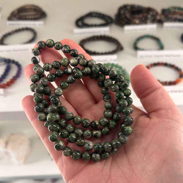 Diopside Bead Bracelet
