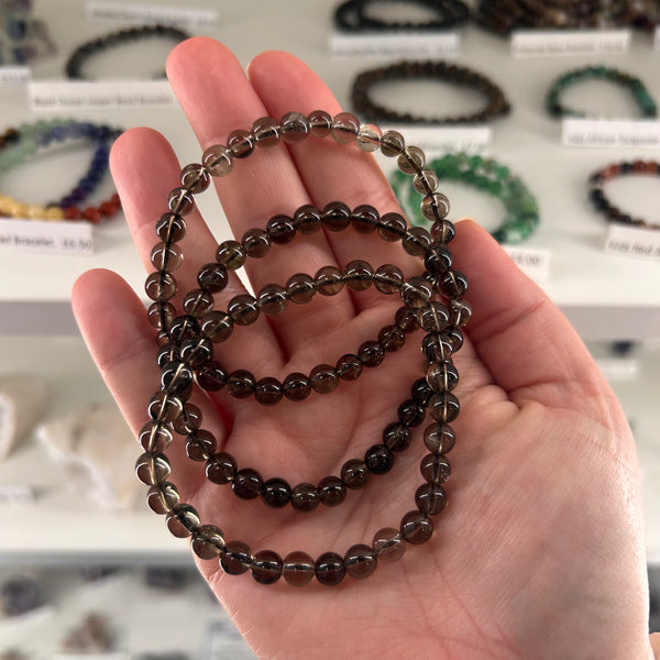 Smokey Quartz Bead Bracelet