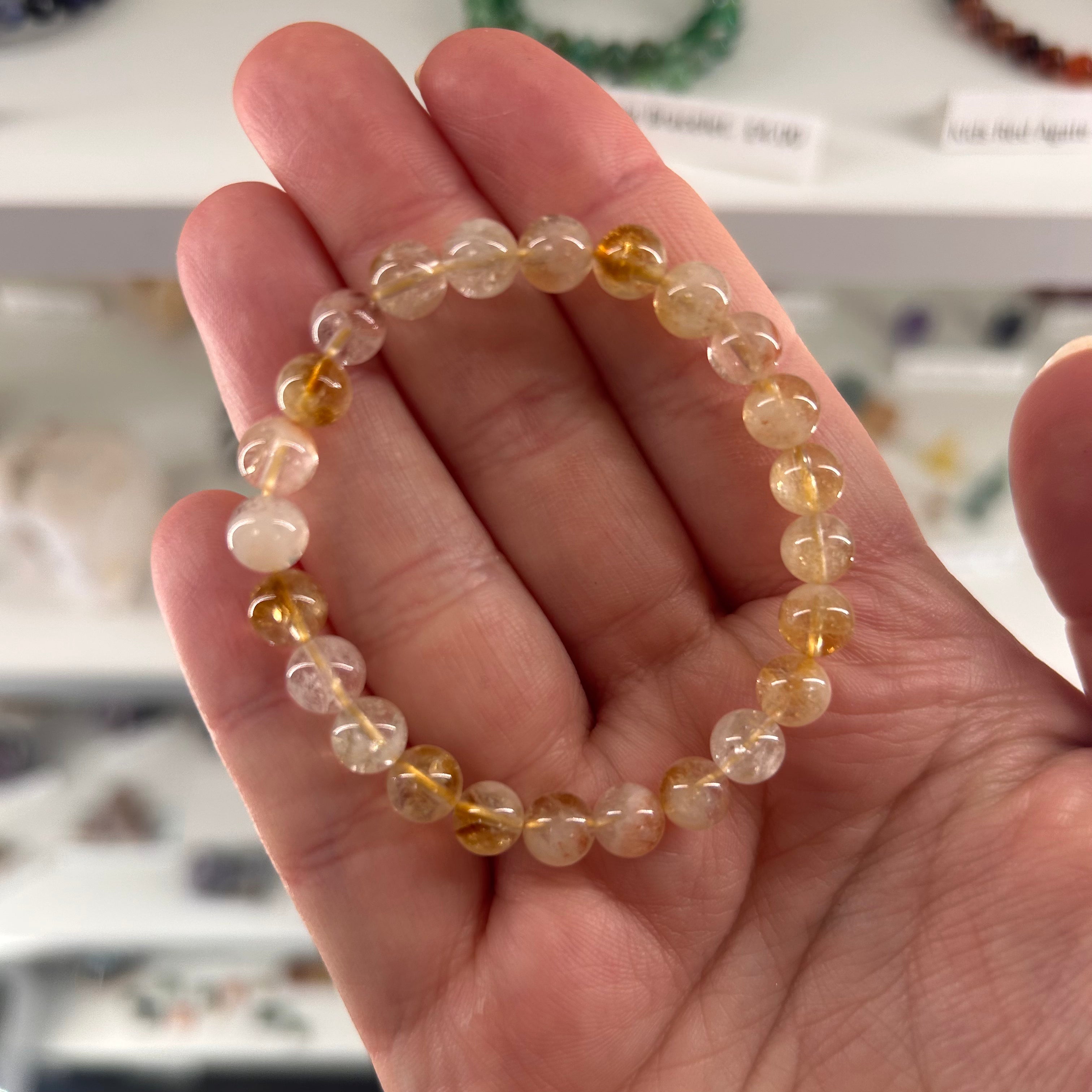 Kids Citrine Bead Bracelet