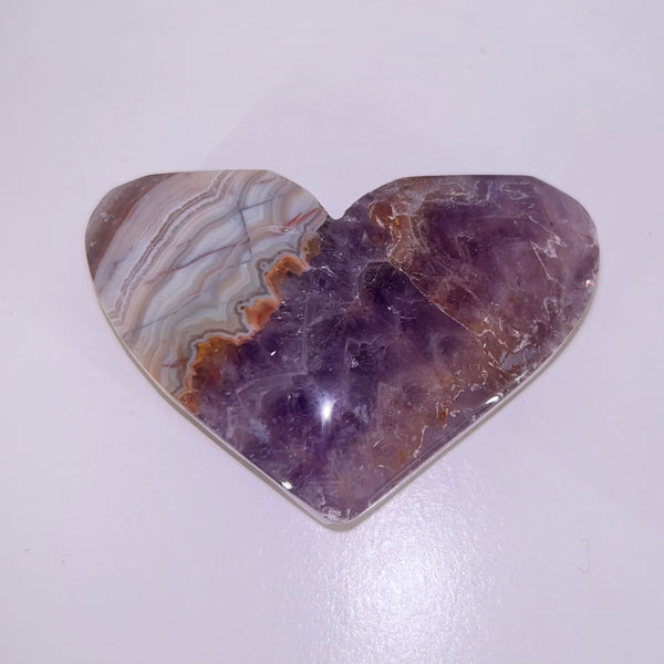 Amethyst & Agate Heart