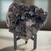 Smokey Quartz Druze Heart on Stand