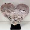 Pink Amethyst Heart on Stand