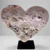 Pink Amethyst Heart on Stand