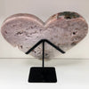 Pink Amethyst Heart on Stand