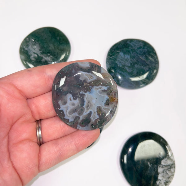 Green Moss Agate Smoothstone