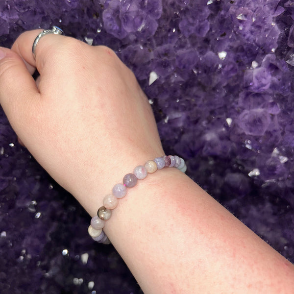 Plum Tourmaline Bead Bracelet