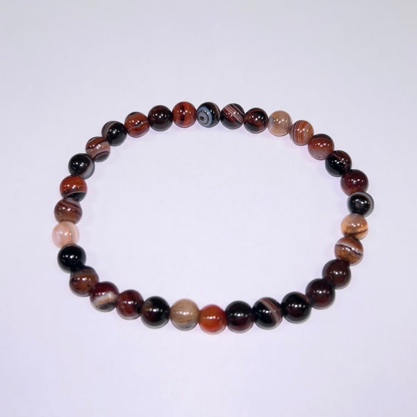 Botswana Agate Bead Bracelet