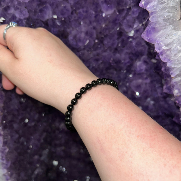 Black Tourmaline Bead Bracelet