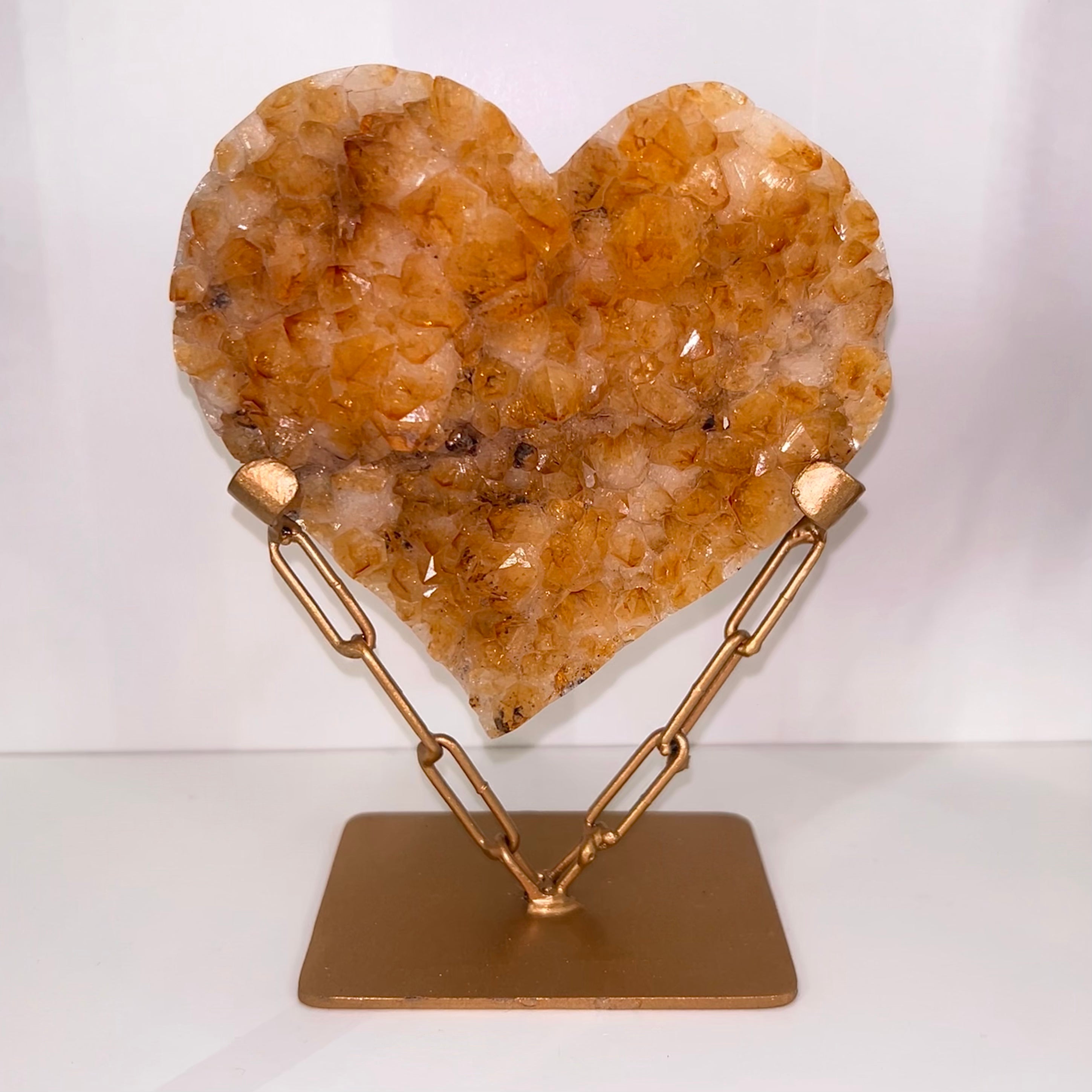 Citrine Heart on Stand