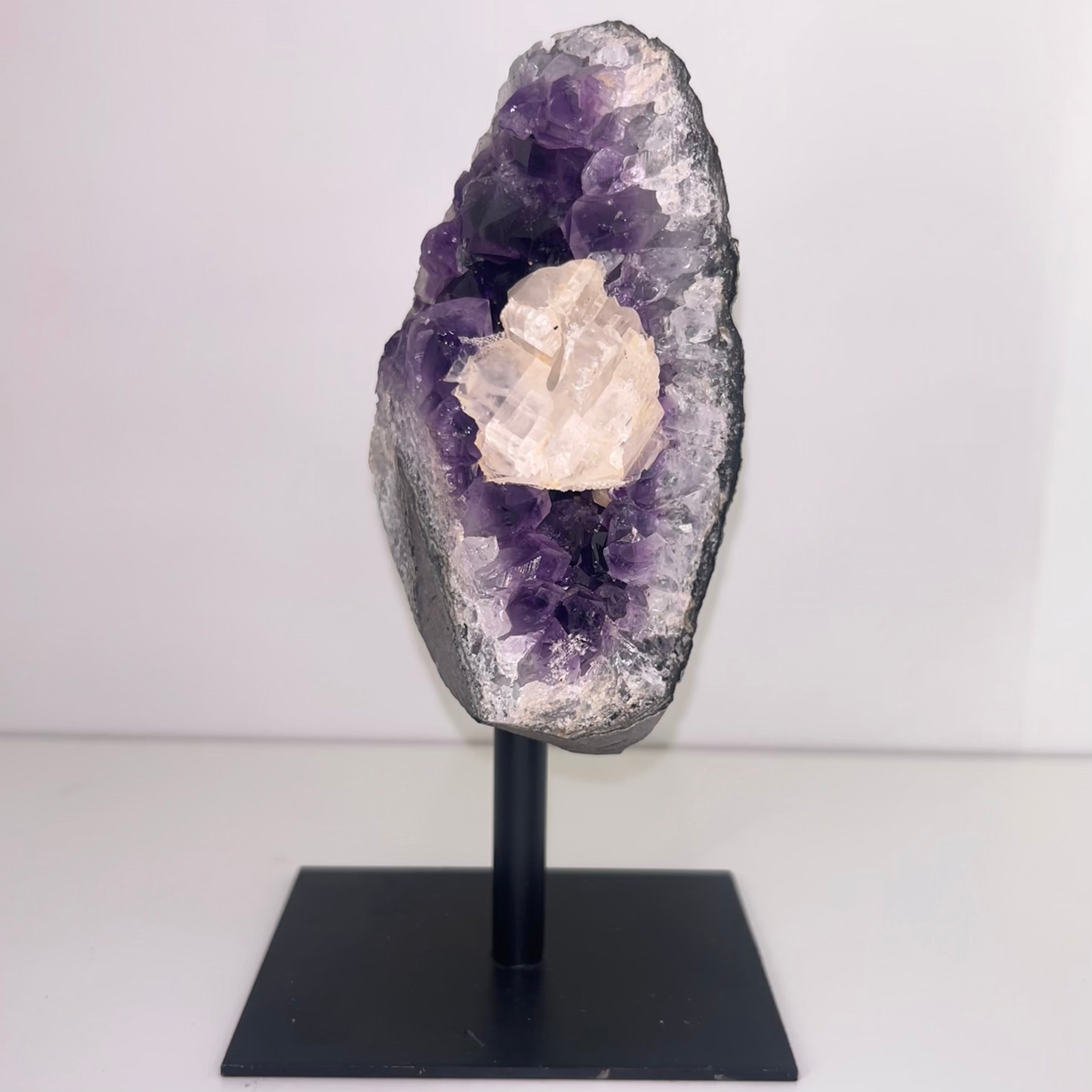 Amethyst & Calcite on Stand