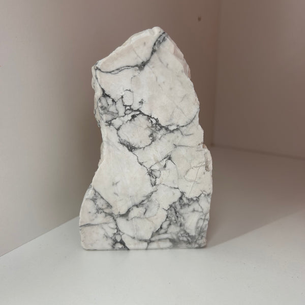 White Howlite Polished Front Tower
