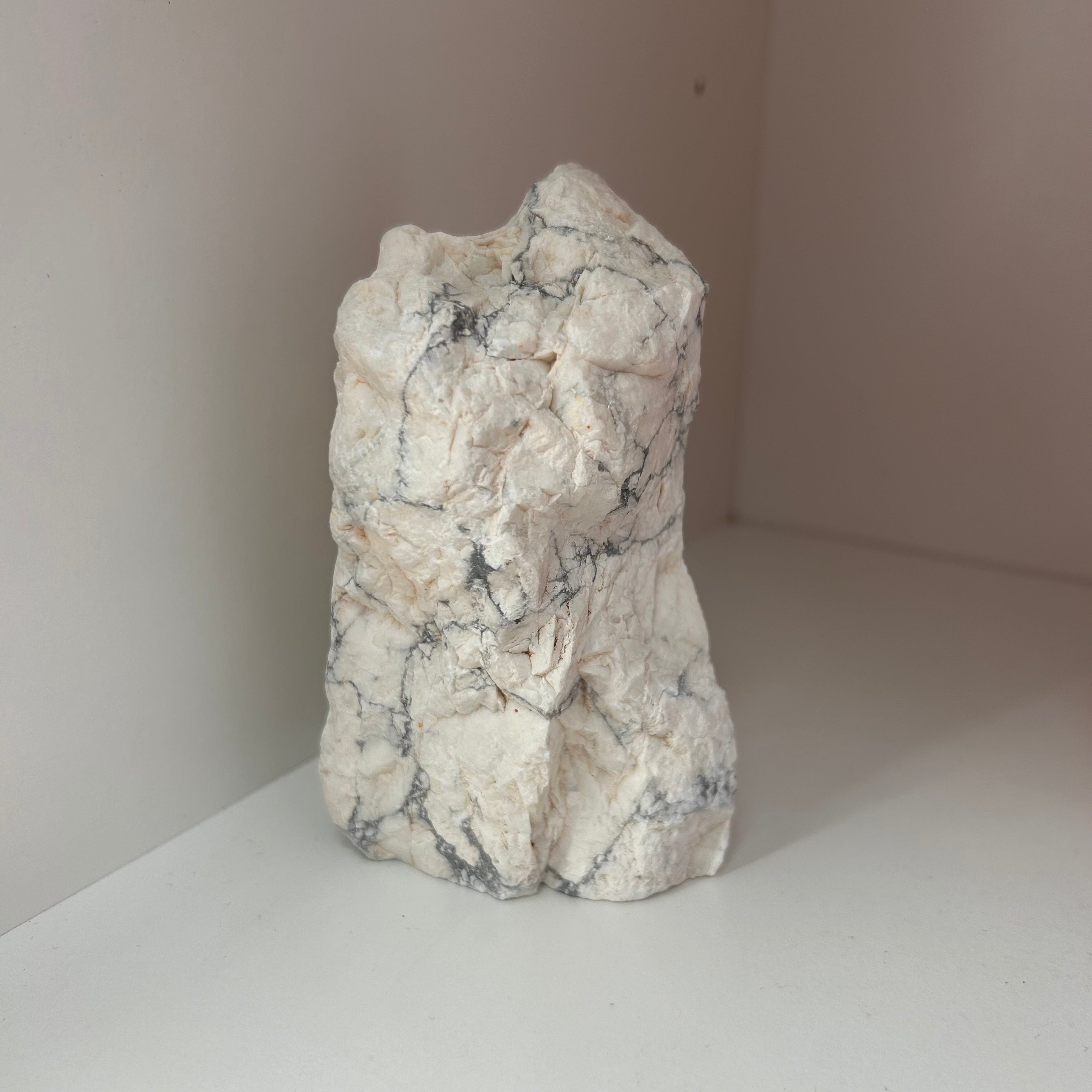 White Howlite Polished Front Tower