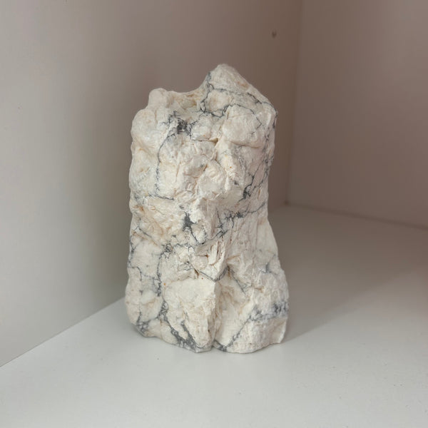 White Howlite Polished Front Tower