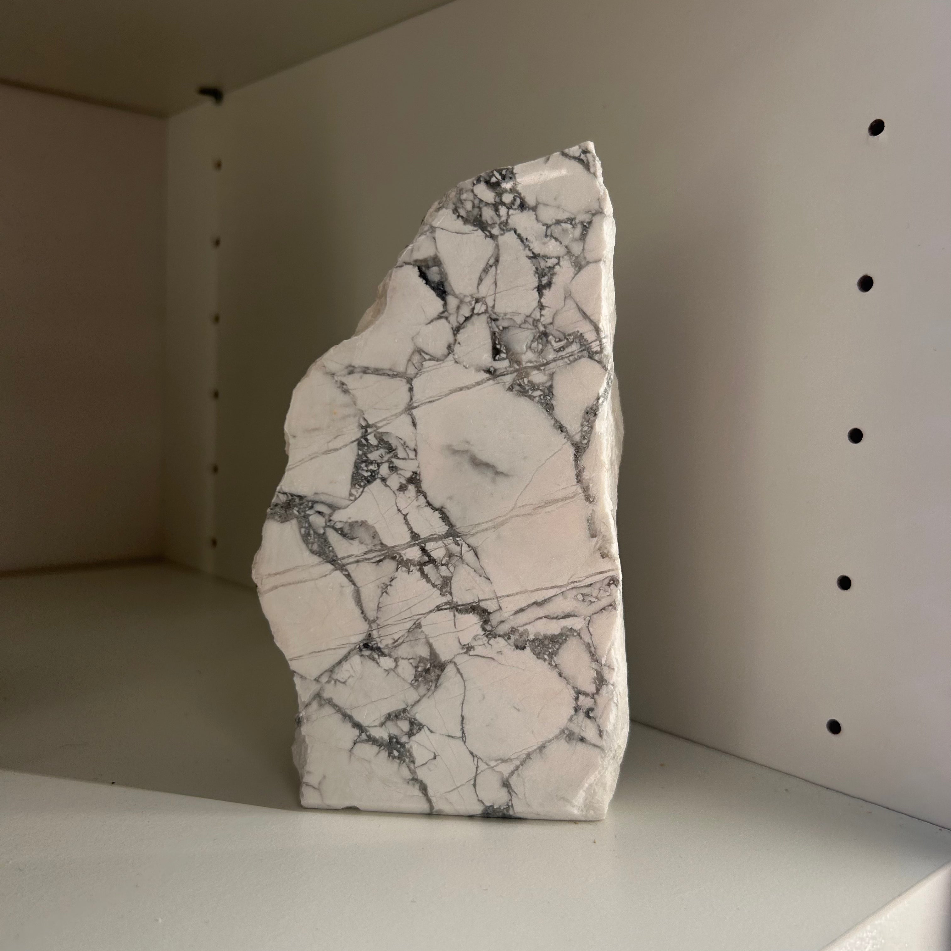 White Howlite Polished Front Tower