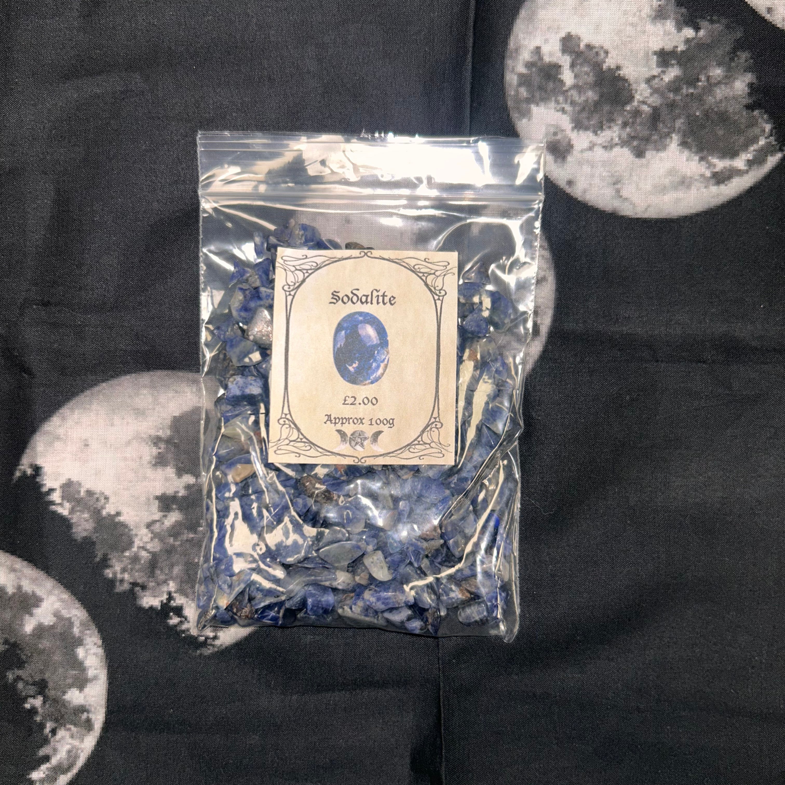 Sodalite Chips (approx 100g)
