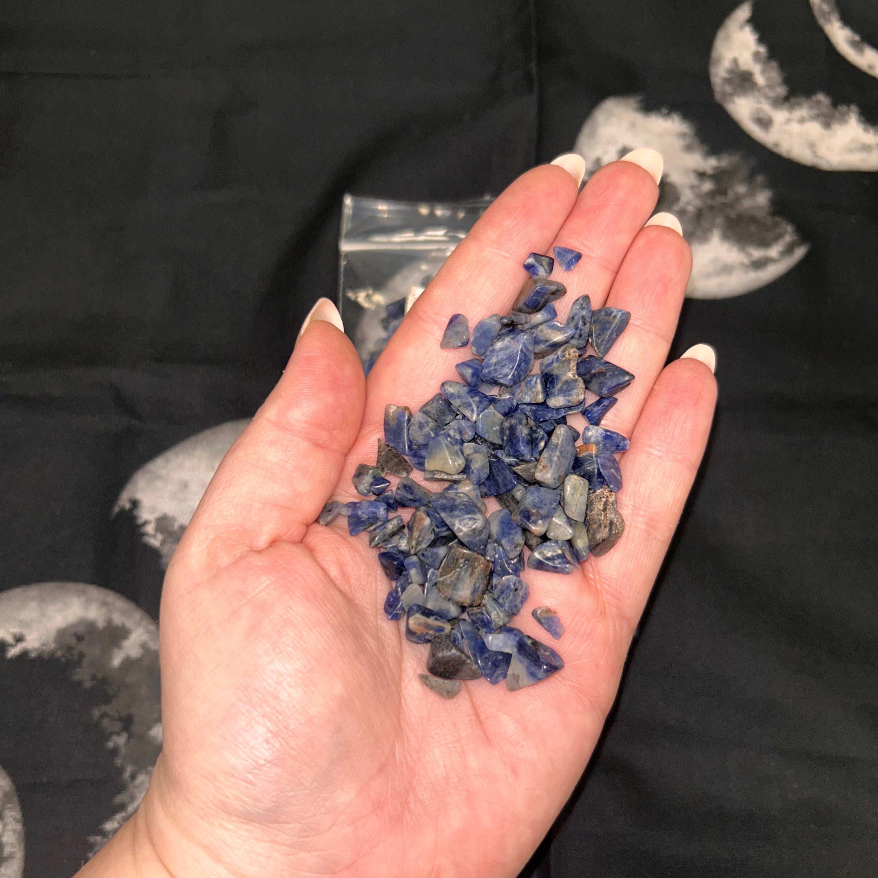 Sodalite Chips (approx 100g)