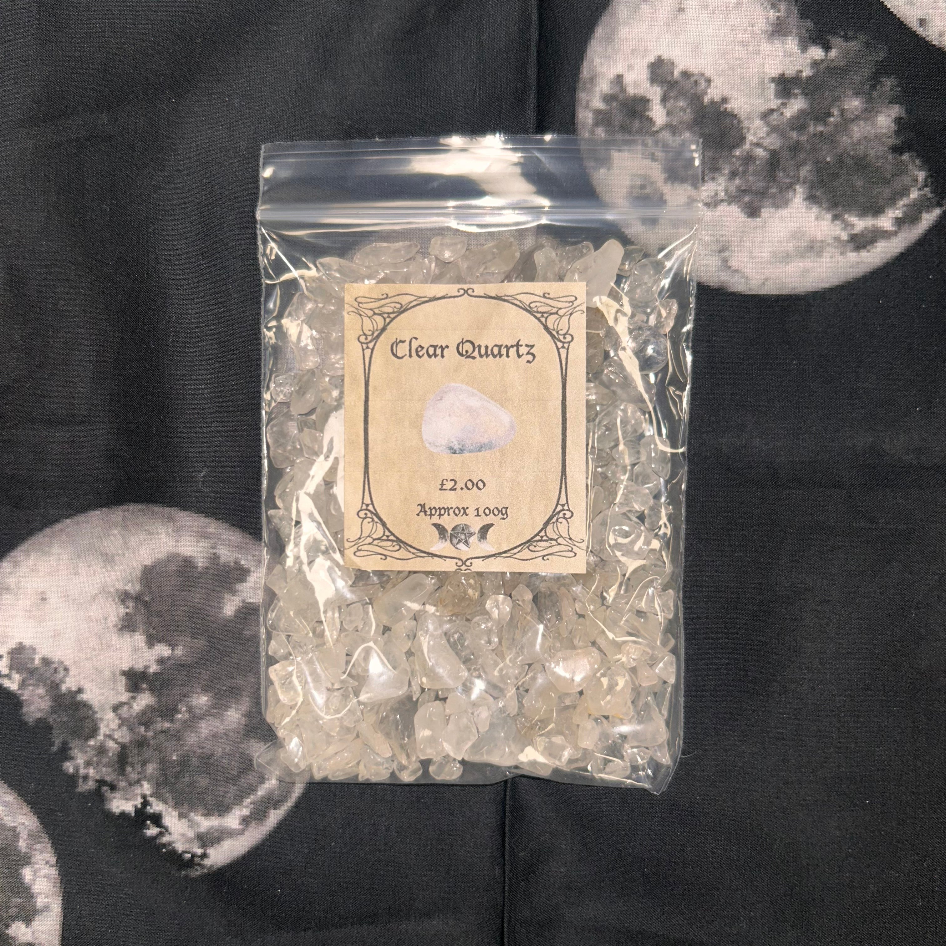 Clear Quartz Chips (approx 100g)