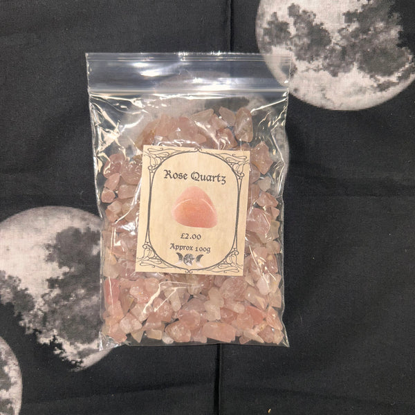Rose Quartz Chips (approx 100g)