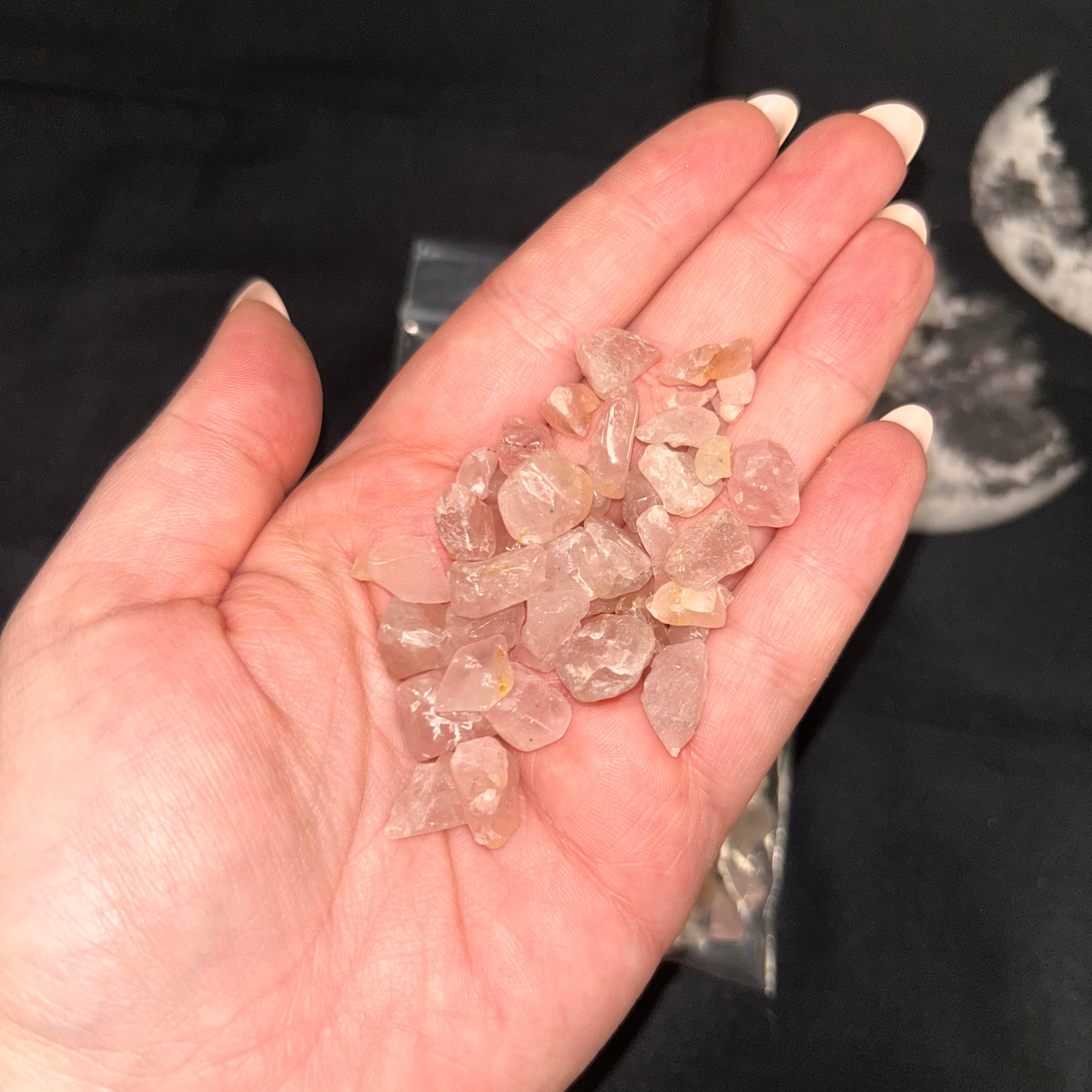 Rose Quartz Chips (approx 100g)
