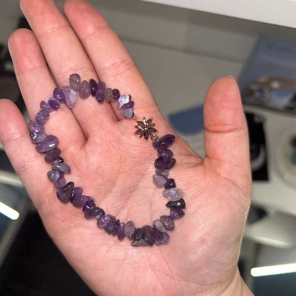 Amethyst Flower Bracelet