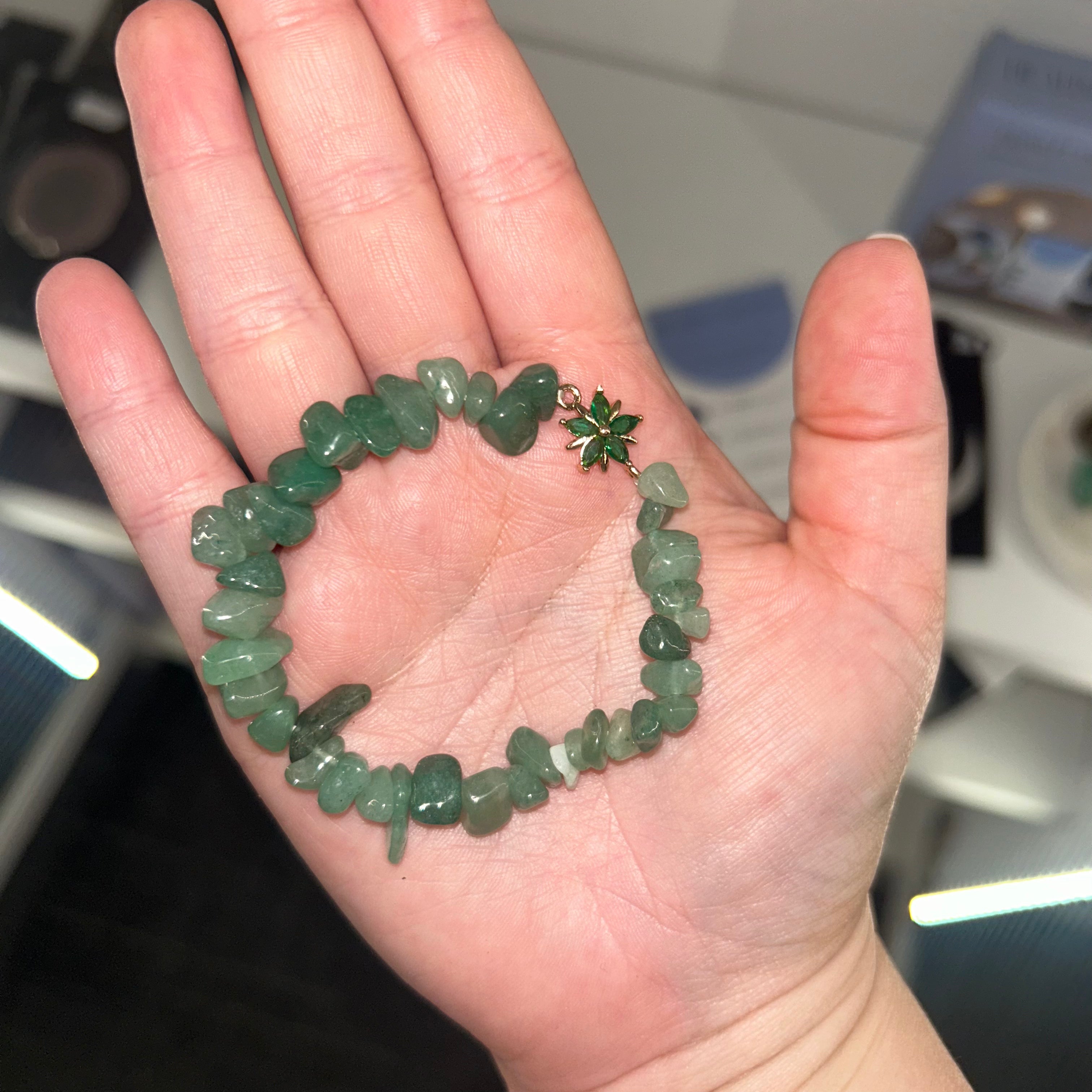 Green Aventurine Flower Bracelet