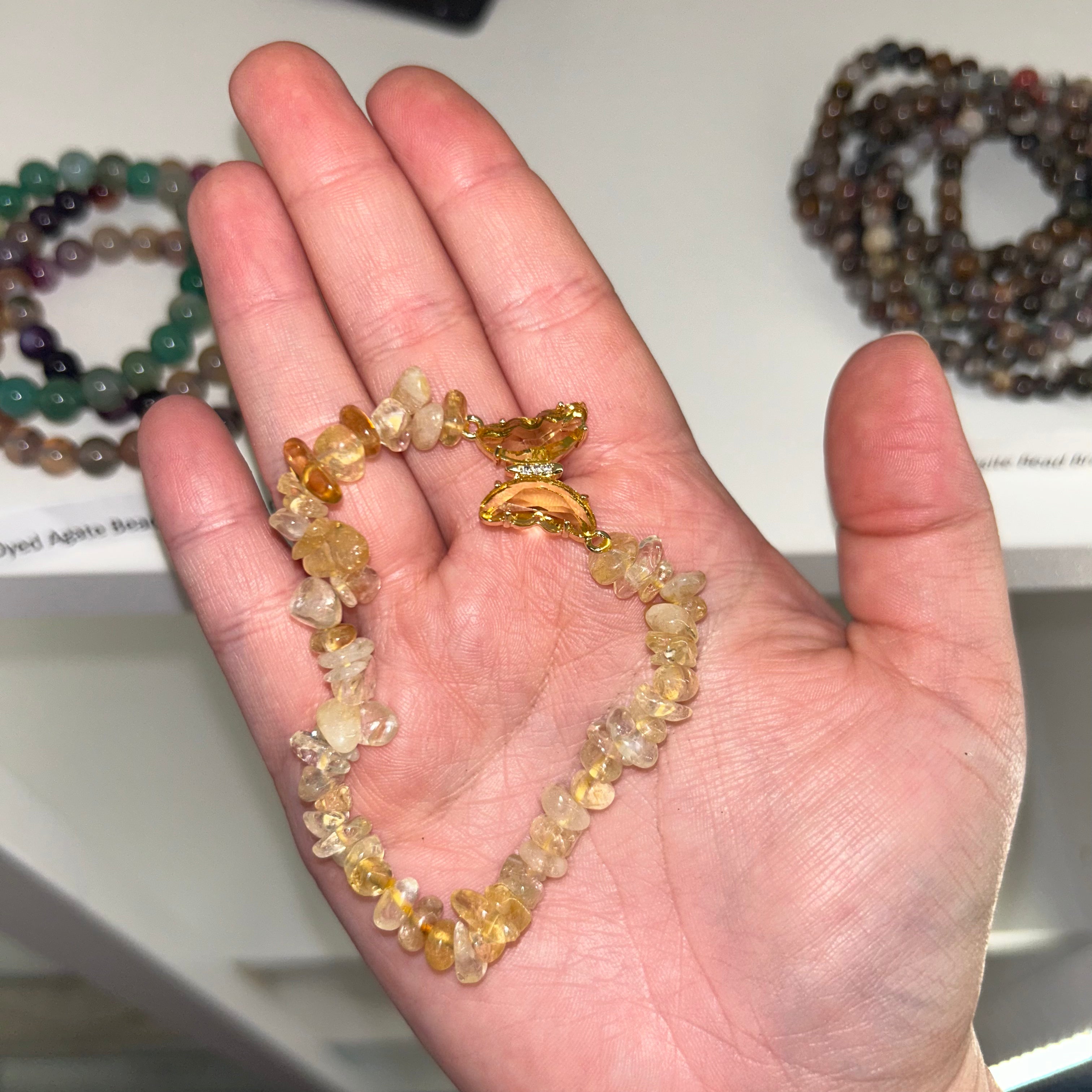 Citrine Butterfly Bracelet