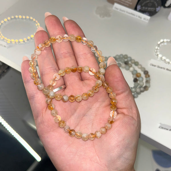 Citrine Bead Bracelet