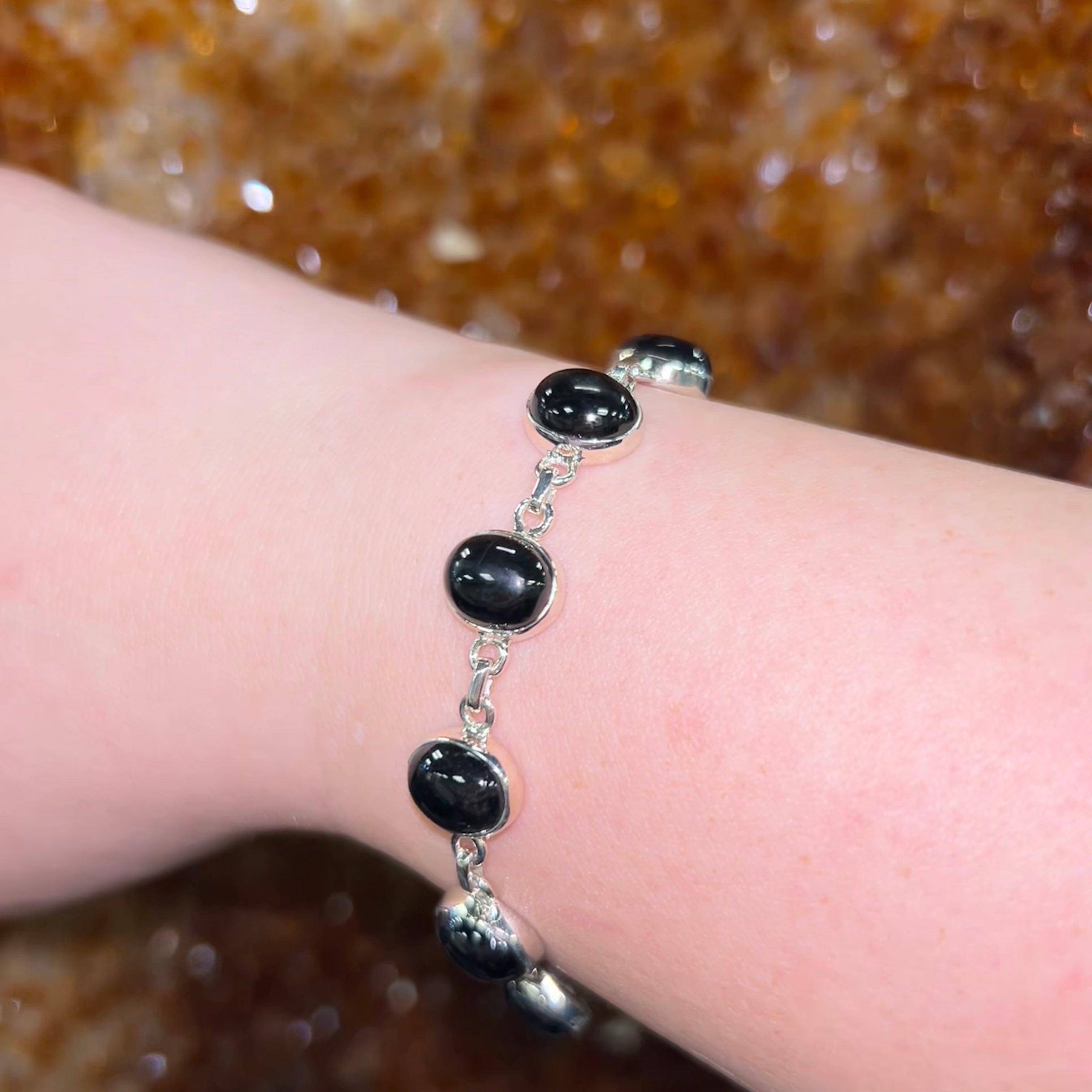 Whitby Jet Oval Bracelet