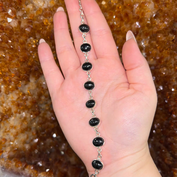 Whitby Jet Oval Bracelet