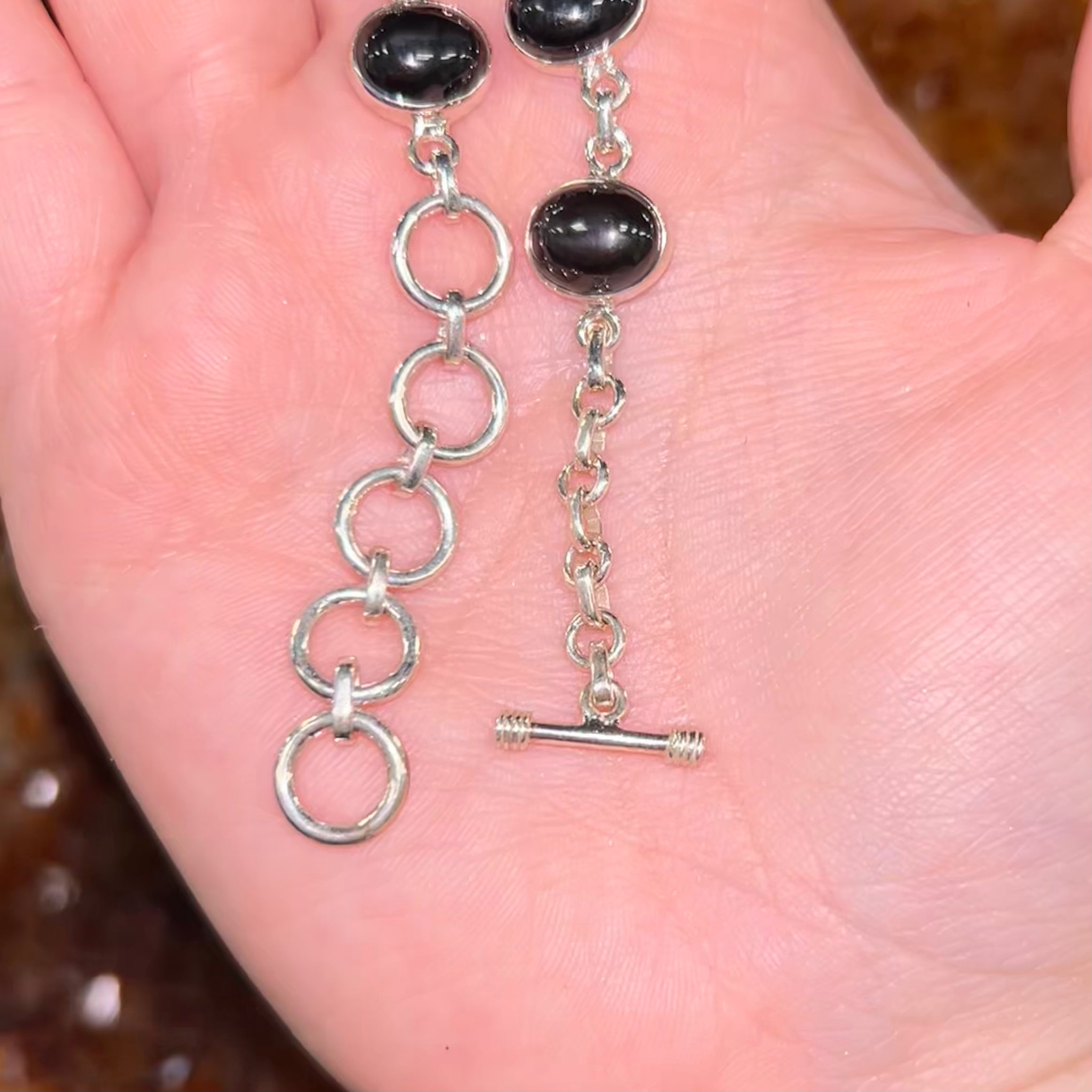 Whitby Jet Oval Bracelet