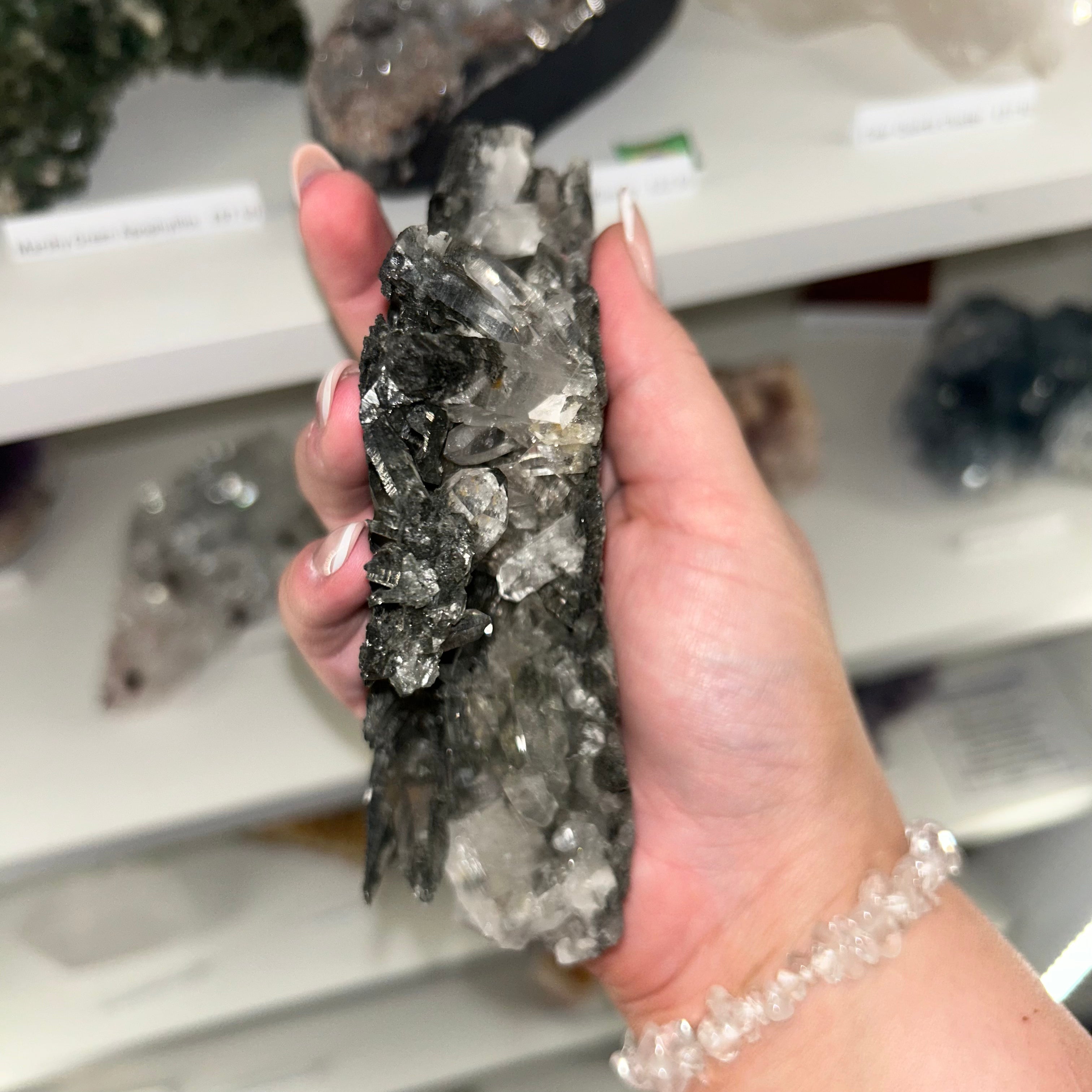 Quartz in Black Tourmaline