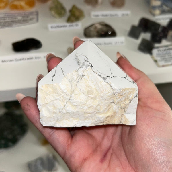 White Howlite Polished Top Point