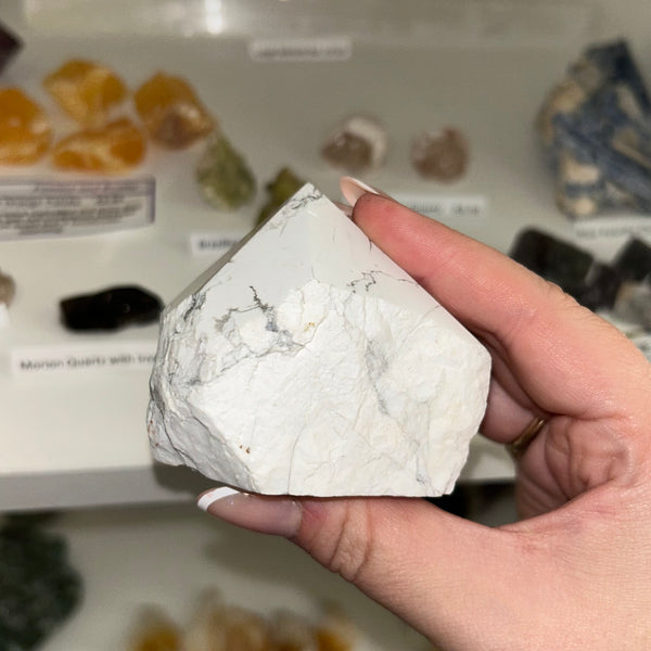 White Howlite Polished Top Point