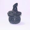 Black Obsidian Pumpkin in Hat