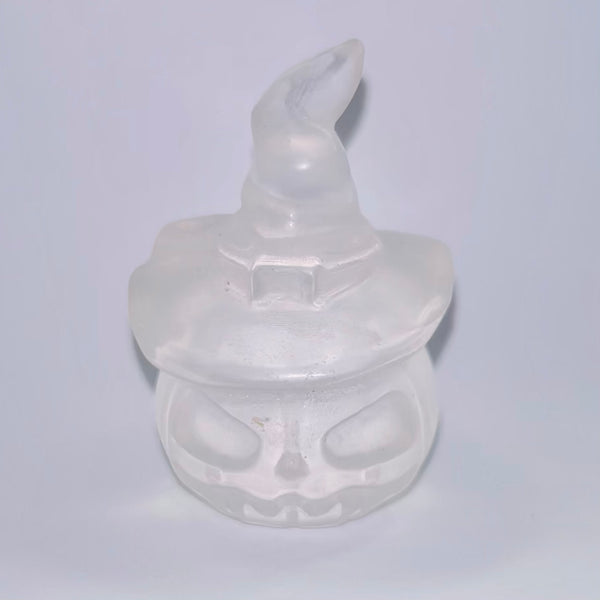 Clear Quartz Pumpkin in Hat