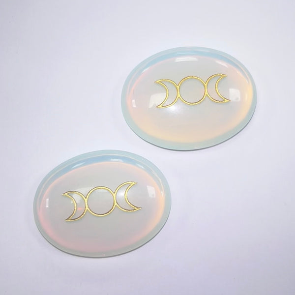 Opalite Triple Moon Smoothstone