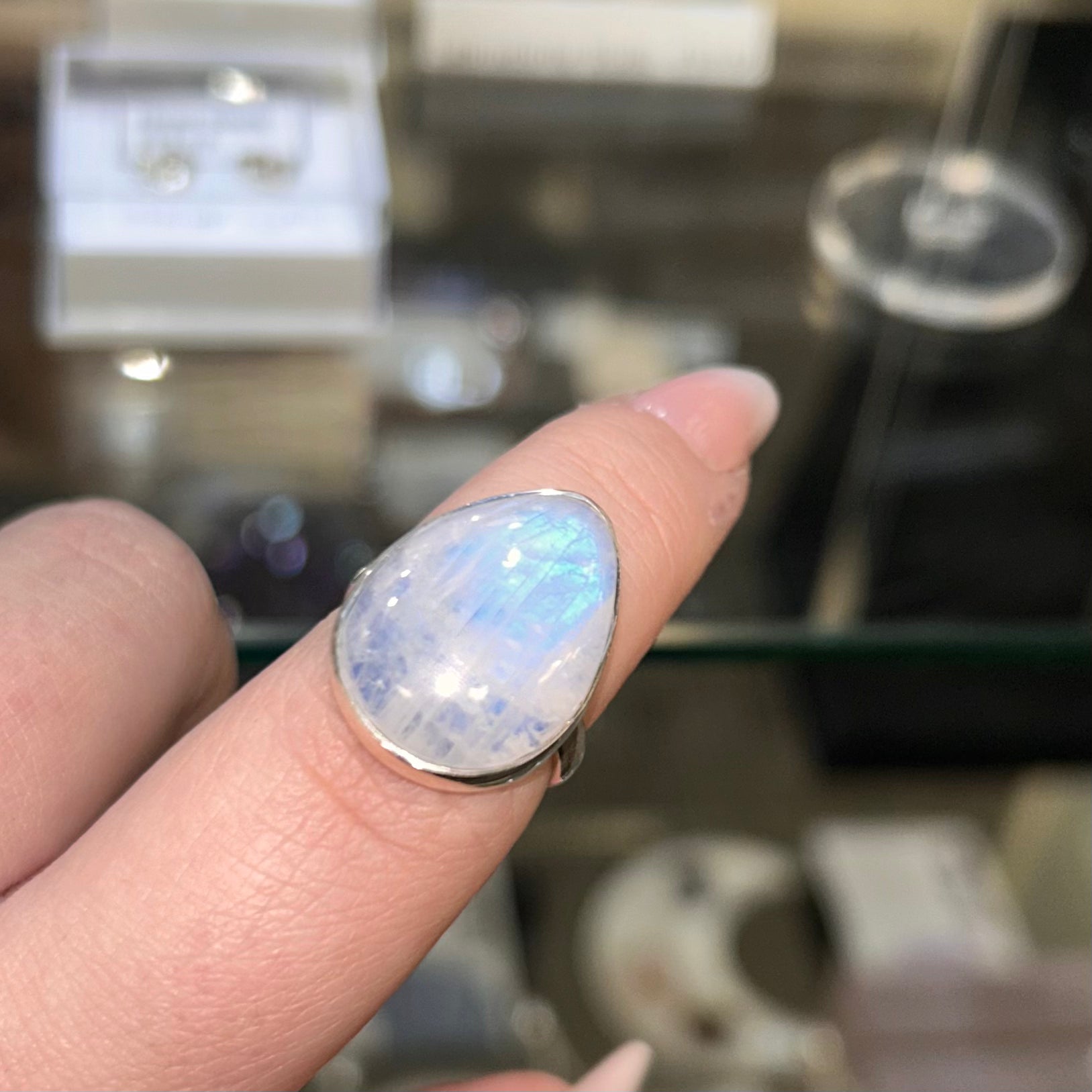 Blue Moonstone Ring