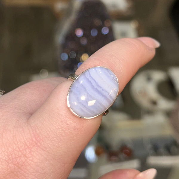 Blue Lace Agate Ring