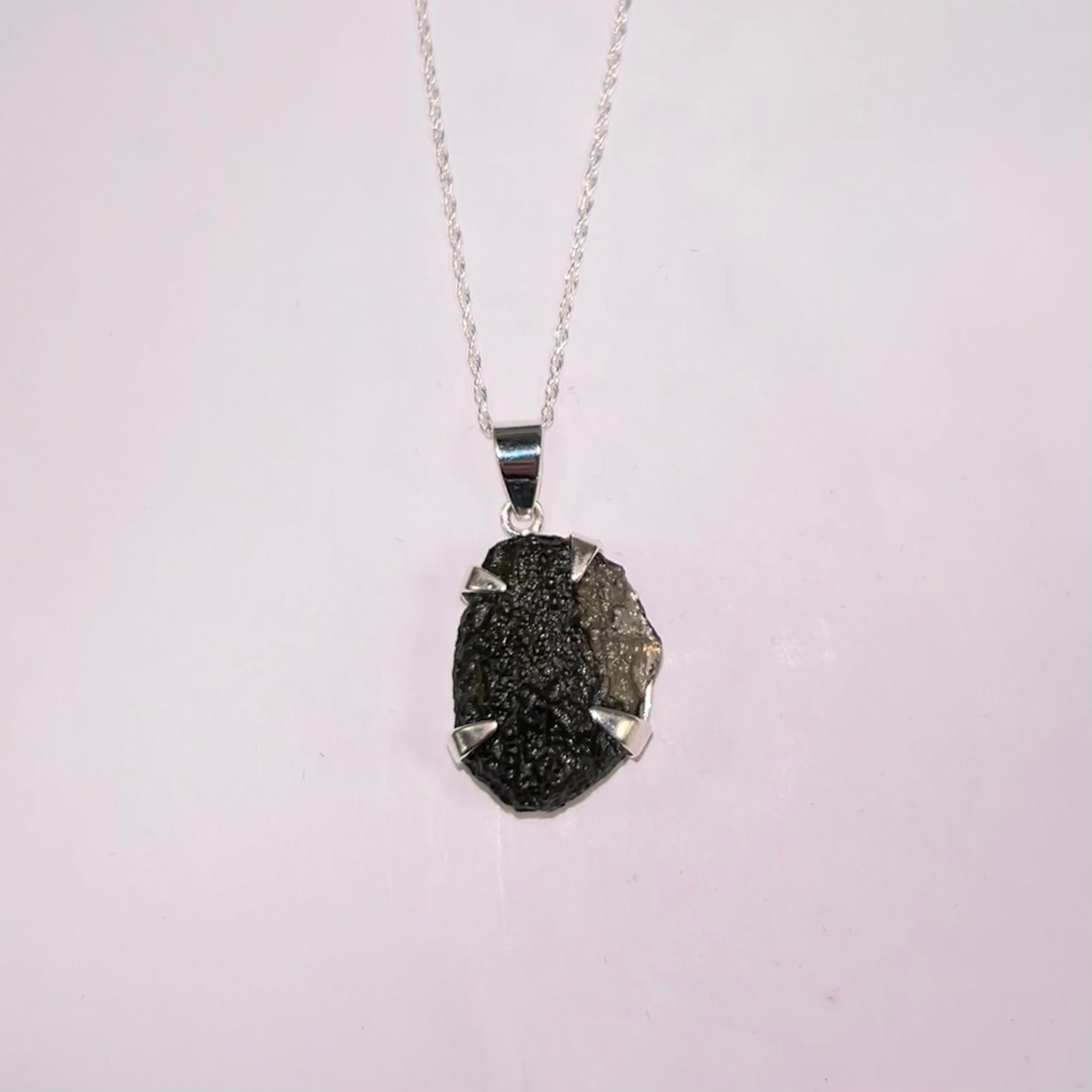 Moldavite Pendant & Chain