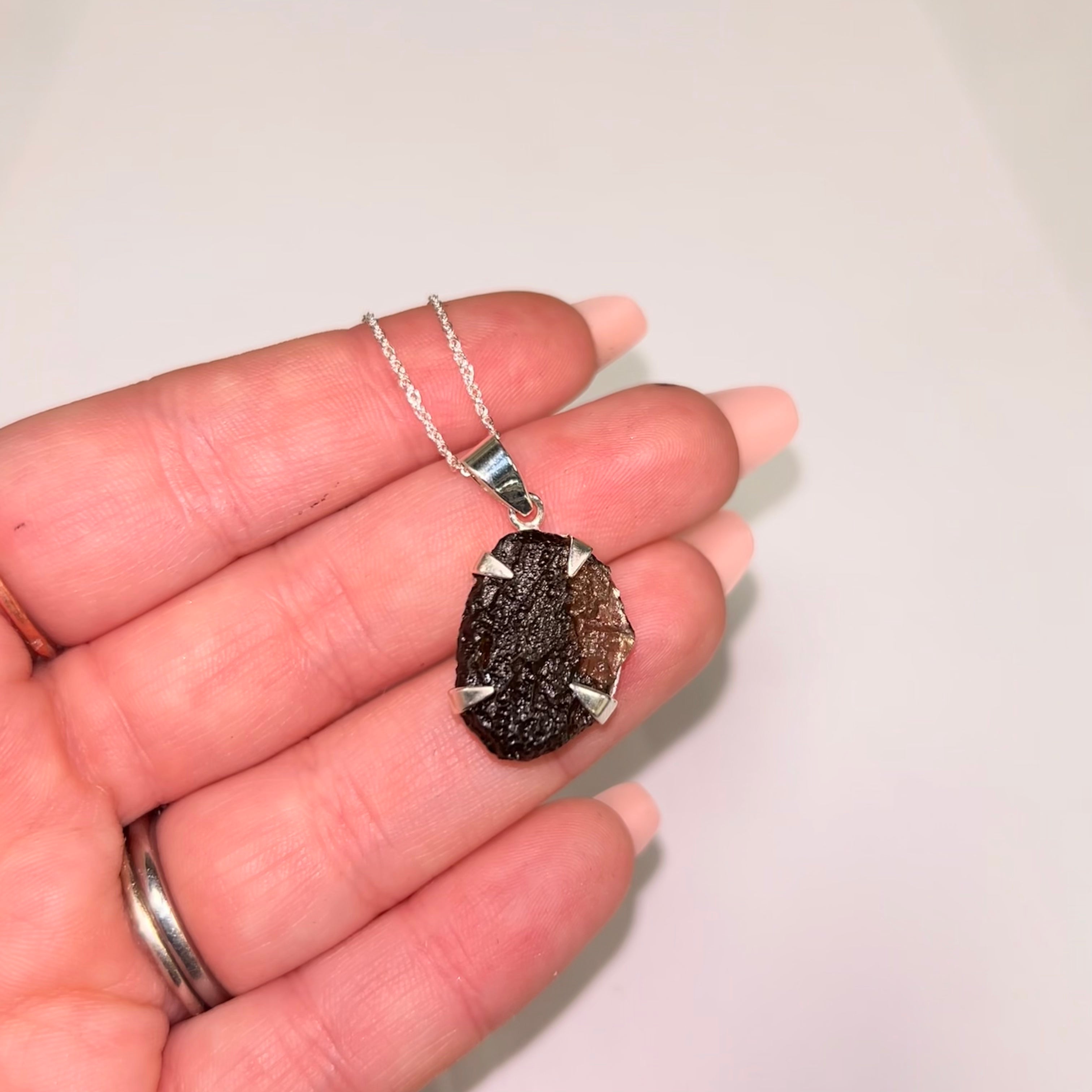 Moldavite Pendant & Chain