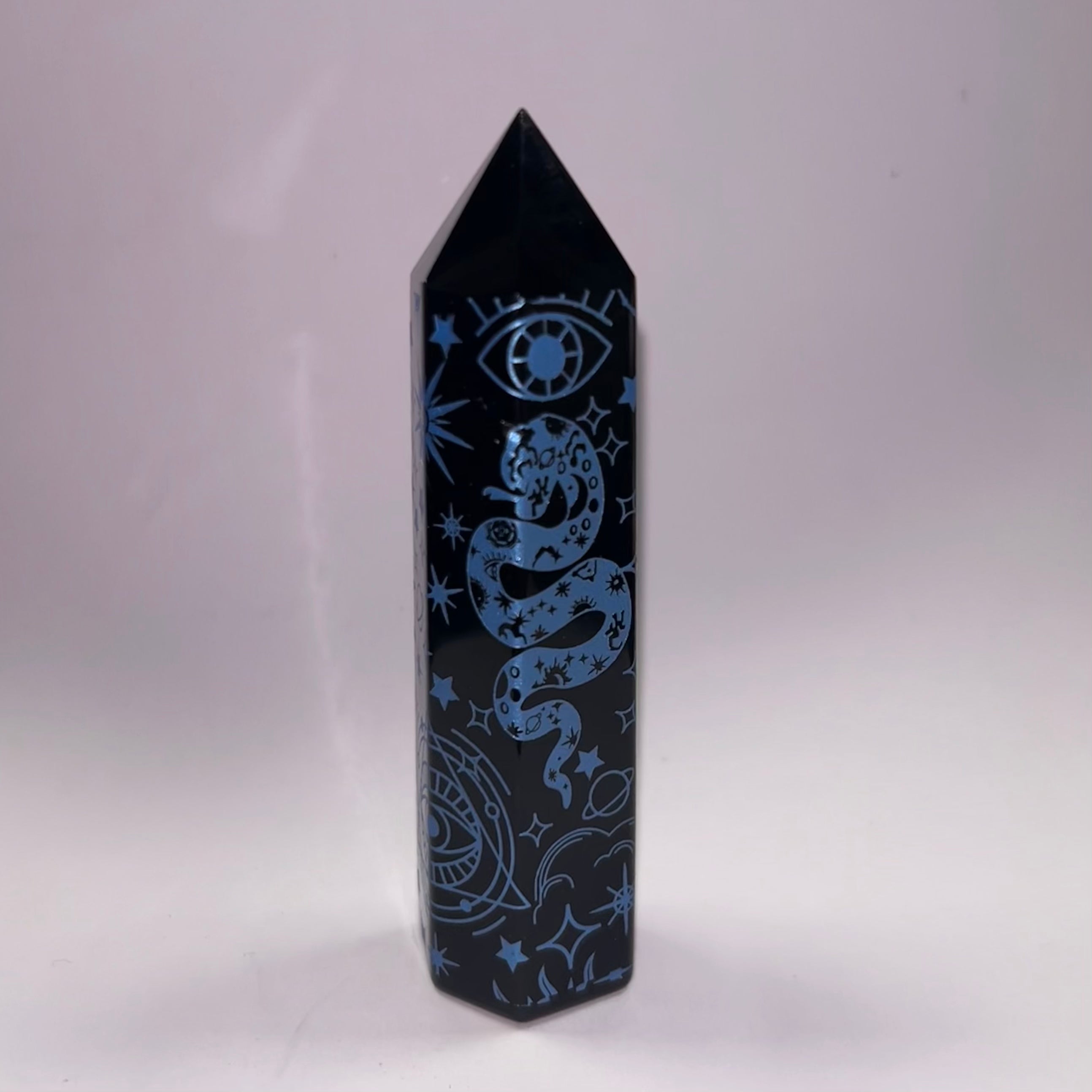 Black Obsidian Blue Mystic Point