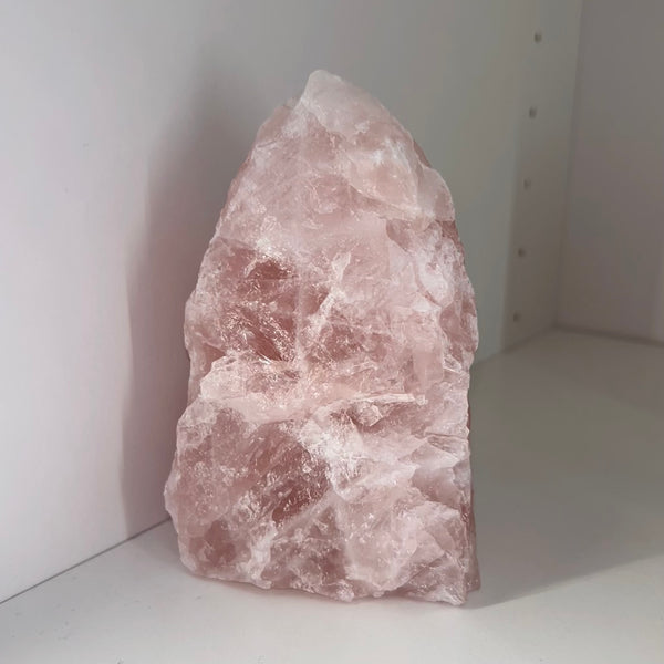 Rose Quartz Cut Base Rough Point Lg