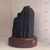 Black Tourmaline on Wooden Stand